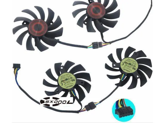 Alt view image 2 of 3 - 75mm For ASUS GTX1060-03G GTX960 Ice Knight GTX960 Battle Knight graphics card cooling fan dual ball bearing cooler