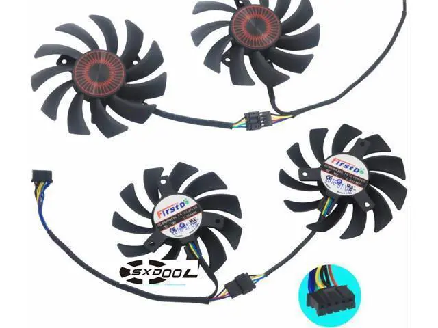 Alt view image 3 of 3 - 75mm For ASUS GTX1060-03G GTX960 Ice Knight GTX960 Battle Knight graphics card cooling fan dual ball bearing cooler