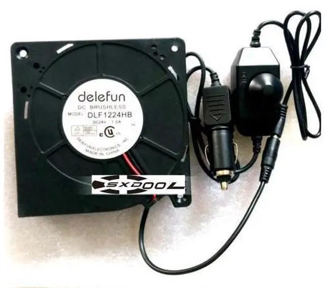 Main image of DLF1224HB For Car cold air cushion blower 24V 12032 double ball turbo blower 12cm 120mm cooling fan
