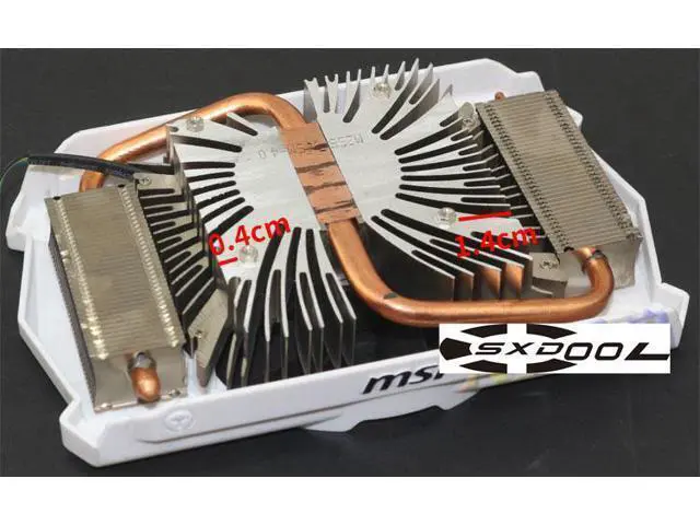 Alt view image 3 of 4 - For MSI GTX 950 58*58mm 48*48mm hole pitch XY-D09015S graphics card radiator & fan (48mm)