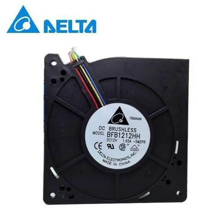 Main image of Delta Cooling fan BFB1212HH 5M2PR DC 12V 1.65A 4-wire 4-pin 110mm 120x120x32mm blower fan