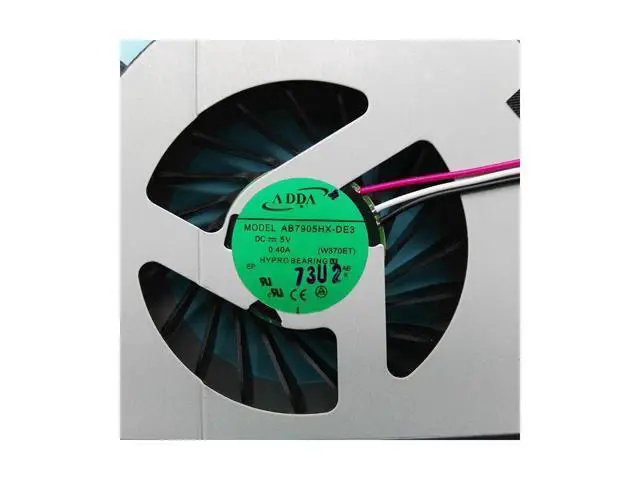 Alt view image 2 of 3 - Original Fan For Clevo W150 W150er W350 W350ETQ W370 W370ETQ W370SKQ K590S K660E cpu cooling fan AB7905HX-DE3 Radiator cooler