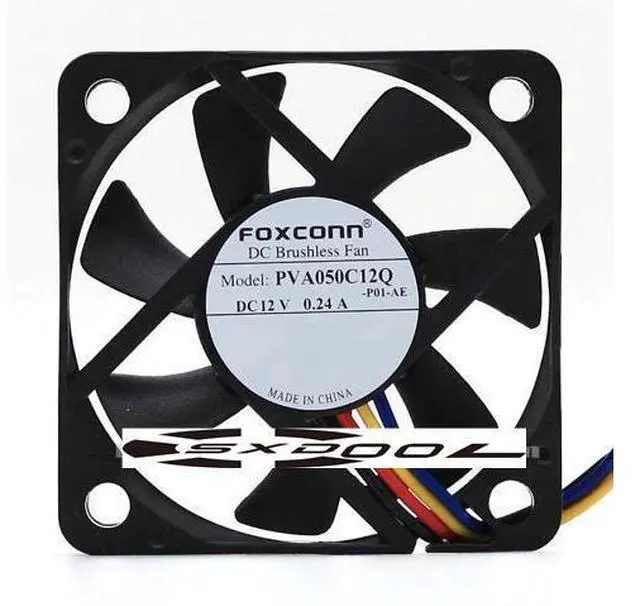 Main image of FOXCONN PVA050C12Q 5cm 5010 50mm fan 50x50x10mm 12V 0.24A Hydraulic bearing 4-wire PWM high volume air cooling fan