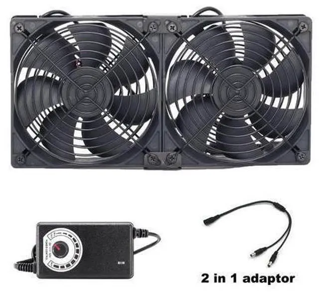 Main image of 12cm 120mm High Speed Large Air Flow 110V 220V BTC LTC Mining Machine Workstation Cabinet Graphics Card Rack Cooler Cooling Fan