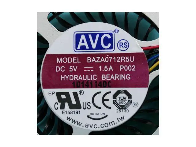 Alt view image 2 of 3 - New original cpu fan For AVC BAZA0712R5U DC5V 1.5A P002 4-wire 4-pin Laptop cpu cooling Fan cooler