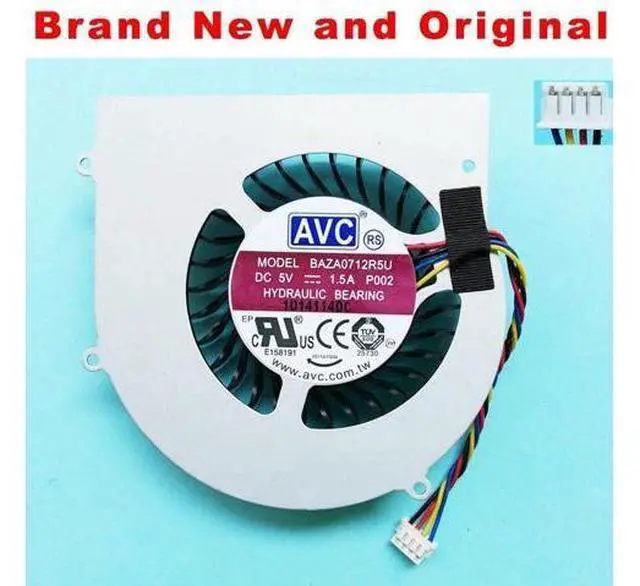 Main image of New original cpu fan For AVC BAZA0712R5U DC5V 1.5A P002 4-wire 4-pin Laptop cpu cooling Fan cooler