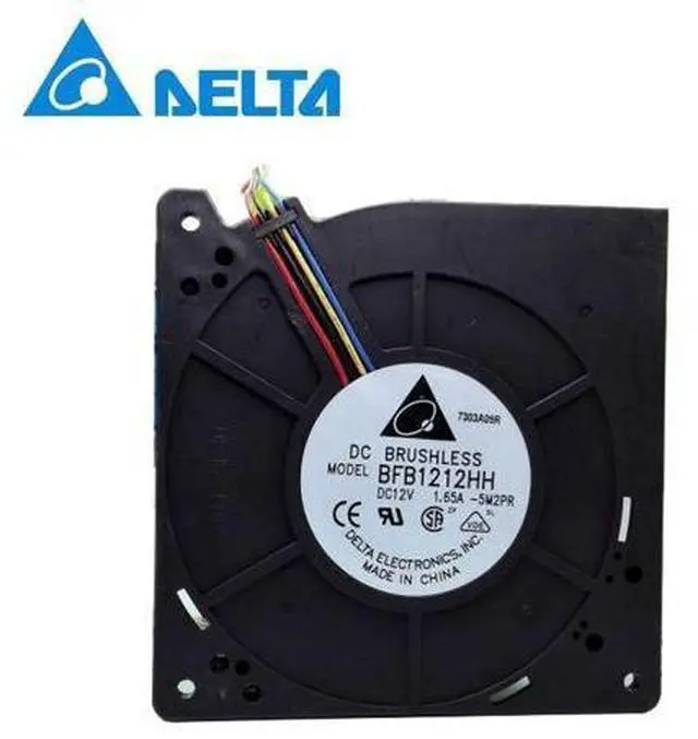 Main image of Delta Cooling fan For BFB1212HH 5M2PR DC 12V 1.65A 4-wire 4-pin 110mm 120x120x32mm blower fan