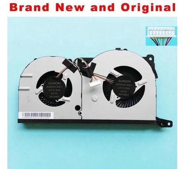 Main image of New Original CPU fan For Lenovo Ideapad Y700 Y51 Y700-15 CPU Cooling Double Fan cooler DC28000H4S0 EG60070S1-C110-S9A DC5V