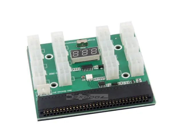 Alt view image 2 of 6 - Server power conversion board to 6pin adapter card connector 12V graphics card power supply self-starting, graphics card power supply board, power adapter card, 6pin toggle switch