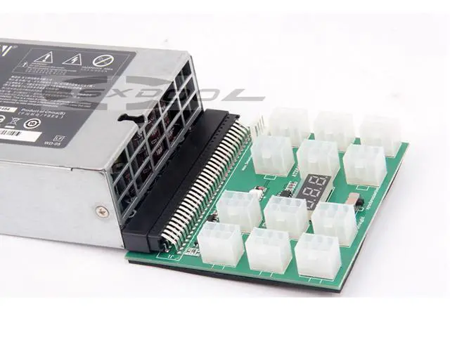 Alt view image 4 of 6 - Server power conversion board to 6pin adapter card connector 12V graphics card power supply self-starting, graphics card power supply board, power adapter card, 6pin toggle switch