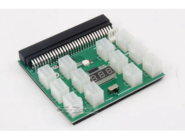 Alt view image 3 of 6 - Server power conversion board to 6pin adapter card connector 12V graphics card power supply self-starting, graphics card power supply board, power adapter card, 6pin toggle switch