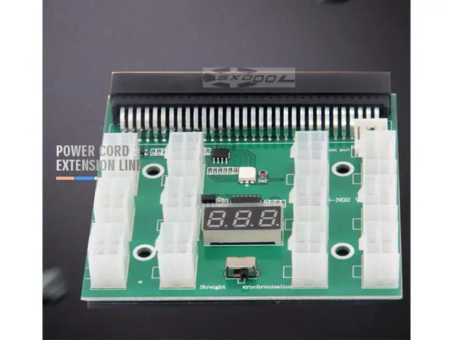 Alt view image 6 of 6 - Server power conversion board to 6pin adapter card connector 12V graphics card power supply self-starting, graphics card power supply board, power adapter card, 6pin toggle switch