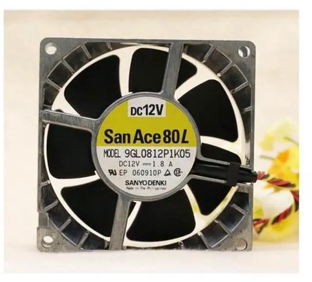 Main image of 1pcs 9GL0812P1K05 8038 8CM 80 * 80 * 38MM high temperature fan metal fan 12V 1.8A