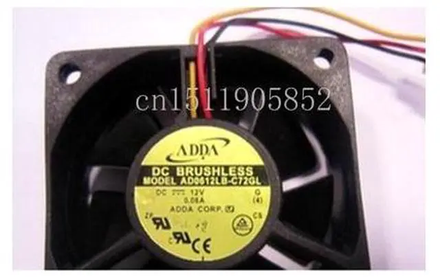 Main image of AD0612LB-C72GL DC 12V 0.08A 3-wire 60X60X20mm Cooling Cooling Fan