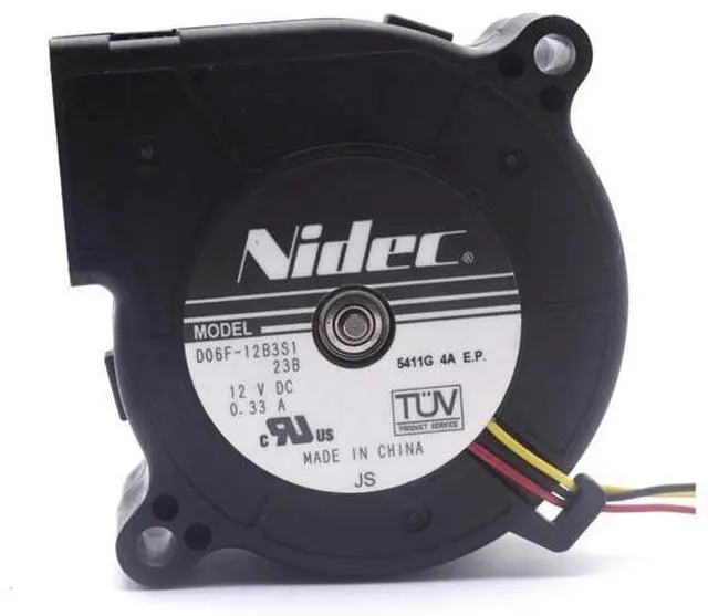 Main image of Nidec Original D06F-12B3S1 Double Ball Bearing 6025 60*60*25mm Computer Laptop Blower Cooling Fan DC 12V 0.33A 3.96W