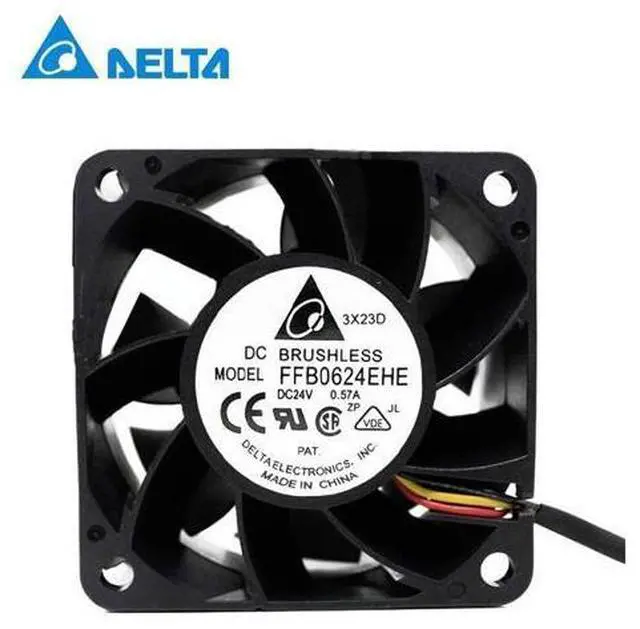 Main image of For DELTA FFB0624HHE-R00 DC 24V 0.20A 3-wire 60mm 60x60x38mm Server Square cooling fan