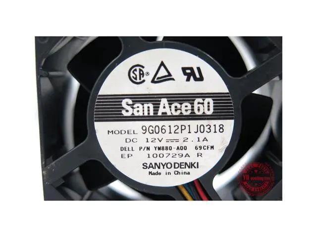Alt view image 4 of 4 - FOR SANYO SAN ACE 9G0612P1J0318 12V 2.1A 6038 6CM 4 lines server cooling fan