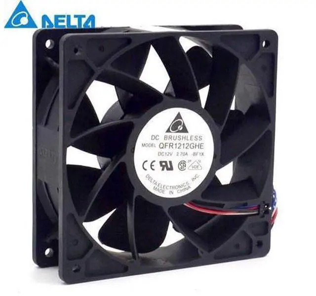 Main image of NEW original Delta QFR1212GHE 12V 2.70A 12038 12CM 6000RPM server fan cooling