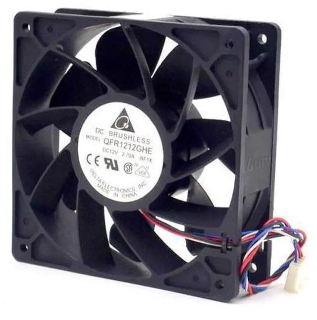 Alt view image 2 of 6 - NEW original Delta QFR1212GHE 12V 2.70A 12038 12CM 6000RPM server fan cooling