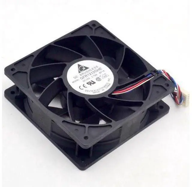 Alt view image 5 of 6 - NEW original Delta QFR1212GHE 12V 2.70A 12038 12CM 6000RPM server fan cooling