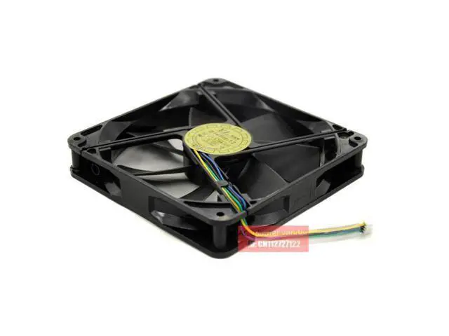 Alt view image 3 of 6 - new YATE LOON D14BH-12 14025 14CM Double ball bearing 12V 0.70A 4 wire PWM cooling fan