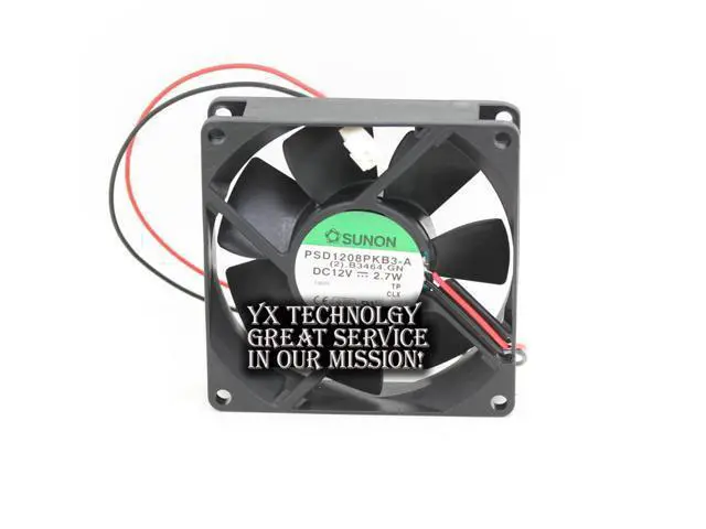 Alt view image 4 of 6 - SUNON PSD1208PKB3-A 8025 12V 2.7W 8CM dual ball bearing cooling fan 80*80*25mm