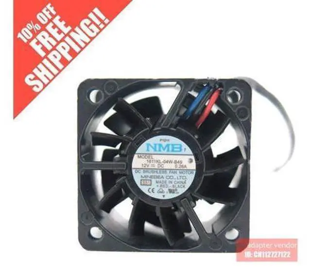 Main image of NMB 1611KL-04W-B49 4CM 12V 4028 0.26A 3 wire server cooling fan