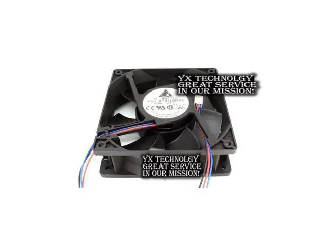 Alt view image 2 of 4 - New AFB1248VHE 12038 12cm 48V 0.27A 3 wire dual ball bearing cooling fan for Delta 120*120*38mm