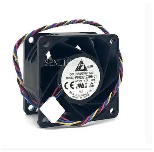 Main image of PFR0612XHE-01 6038 12V 5.00A 60*60*38mm server inverter pwm 4-pin axial cooling fan