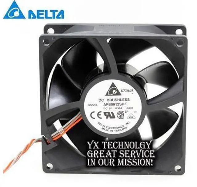 Main image of Delta and AFB0912SHF 9032 9cm 12V 0.90A dual ball bearing cooling fan 90*90*32mm