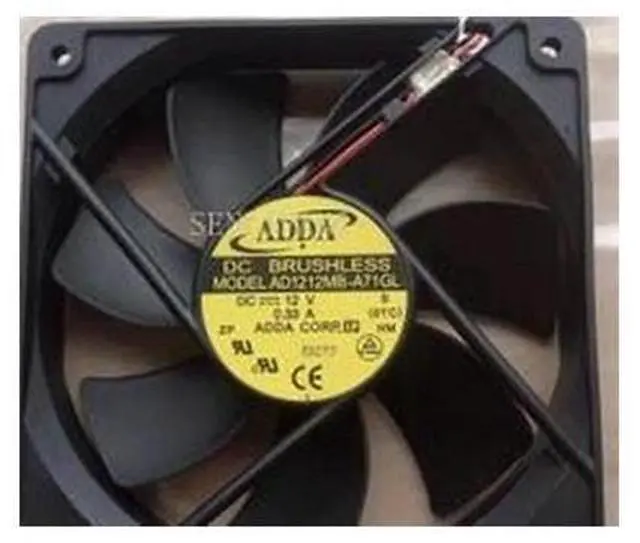 Main image of AD1212MB-A71GL DC 12V 0.33A 120*120*25mm 12cm chassis mute power cooling fan