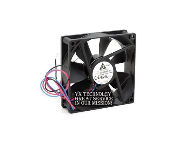 Alt view image 2 of 6 - New and Original AFB0948HH 48V 0.14A 9025 9cm three wire speed cooling fan for Delta 90*90*25mm