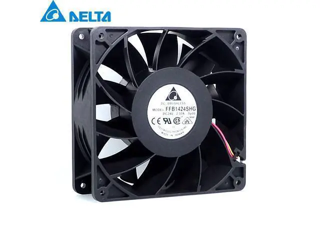 Alt view image 2 of 6 - delta 14050 24V2.3A FFB1424SHG super wind 14cm dual ball bearing cooling fan 140*140*50mm