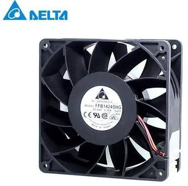 Main image of delta 14050 24V2.3A FFB1424SHG super wind 14cm dual ball bearing cooling fan 140*140*50mm
