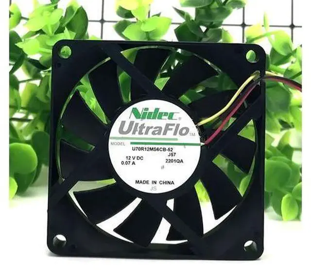 Main image of Nidec 7015 7CM U70R12MS6CB-52 J57 DC12V 0.07A Ultra Quiet Cooling Fan