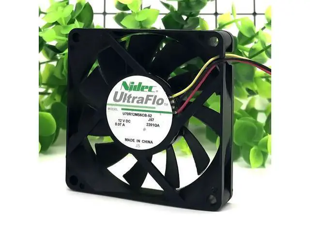 Alt view image 3 of 5 - Nidec 7015 7CM U70R12MS6CB-52 J57 DC12V 0.07A Ultra Quiet Cooling Fan