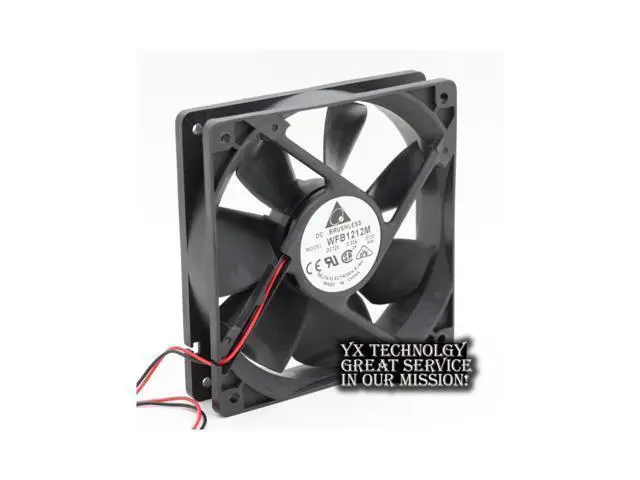 Alt view image 4 of 6 - Delta New 12CM 12025 WFB1212M 0.33A silent cooling fan dual ball wind capacity for 120*120*25mm