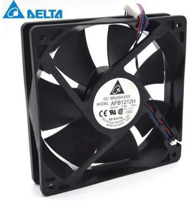 Main image of Delta New AFB1212H 12025 12cm 12V 0.35A three line winds chassis cooling fan for 120*120*25mm