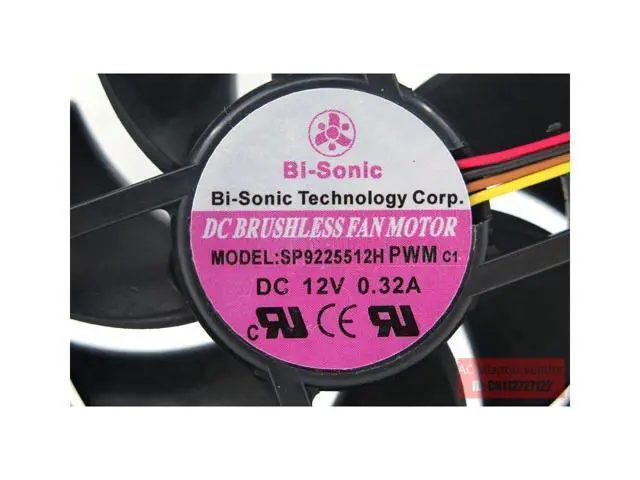 Alt view image 6 of 6 - BI-SONIC 9025 SP922512H PWM 12V 0.32A 2 wire 4 wire cooling fan