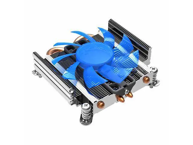 Alt view image 2 of 5 - S85 2 heatpipe ultra-thin 80mm PWM fan for HTPC 1U mini case all-in-one cooling for Socket Intel 775 115x CPU cooler