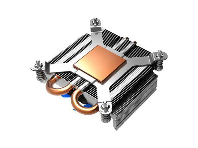 Alt view image 4 of 5 - S85 2 heatpipe ultra-thin 80mm PWM fan for HTPC 1U mini case all-in-one cooling for Socket Intel 775 115x CPU cooler