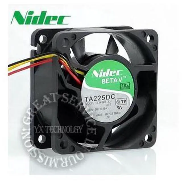 Main image of Nidec New TA225DC B34605-33 6025 0.58A drive chassis cooling fan for NIDEC 60*60*25mm