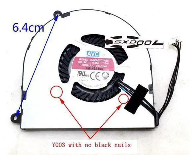 Main image of (Y003) For ThinkPad Lenovo E450 E450C E455 E555 E560 E565 E550C cooling fan BAZA0707R5H DC5V 0.5A 5-wire 5-pin