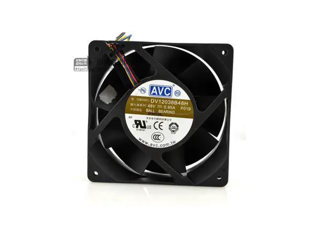 Alt view image 4 of 6 - AVC New 48V 0.95A DV12038B48H 12CM 12038 industrial inverter cooling fan 120*120*38mm