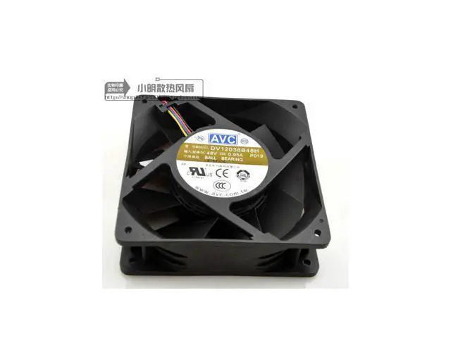 Alt view image 6 of 6 - AVC New 48V 0.95A DV12038B48H 12CM 12038 industrial inverter cooling fan 120*120*38mm