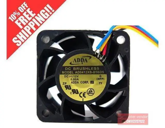 Main image of Original ADDA AD0412XB-B5BDS 4028 4CM 12V 0.80A 4 wire cooling fan