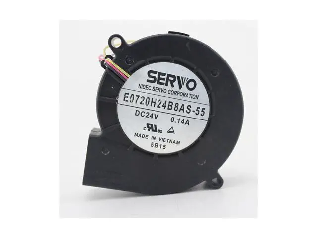 Main image of E0720H24B8AS-55 DC 24V 0.14A 7020 7CM 70*70*20mm 3 Wires Double Ball Bearing Cooling Fan