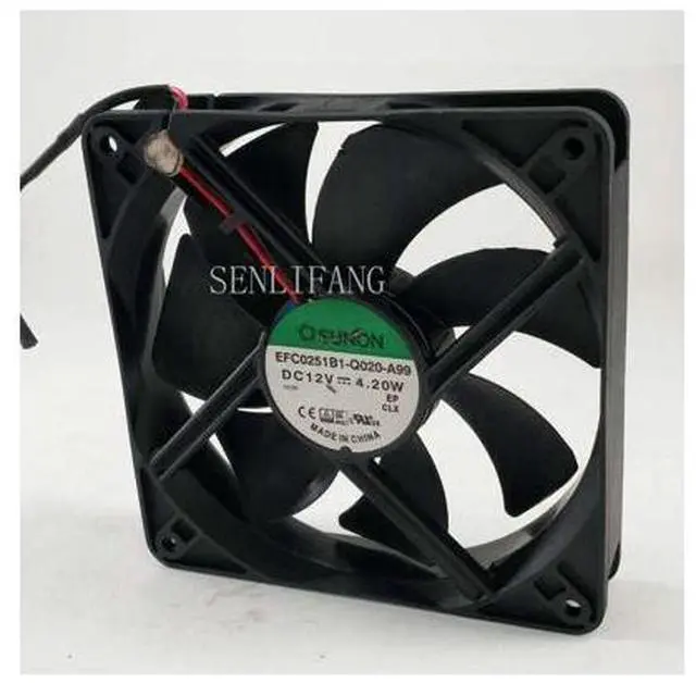 Main image of 12025 EFC0251B1-Q020-A99 120*120*25MM DC 12V 4.20W 12CM 2-wire Cooling Fan