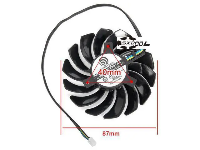 Alt view image 3 of 4 - 1 Pair For MSI GeForce RTX 2060 2070 2080 2080S XS 2070S 2060S SUPER-VENTUS-GP-OC PLD09210S12HH graphics cooling fan
