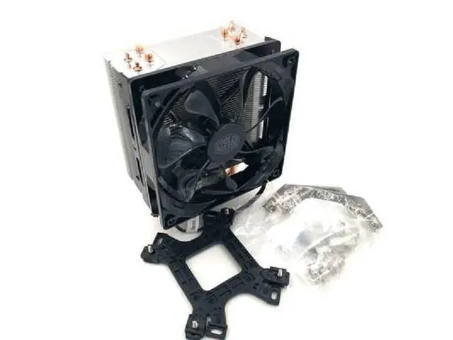 Alt view image 4 of 7 - For Cooler Master Blizzard T400i - CPU Cooler with XtraFlo 120 "Fire Red" LED PWM Fan & 4 Direct Contact Heatpipes- Intel Socket LGA 2066/2011-v3/2011/1156/1155/1151/1150/1366/775